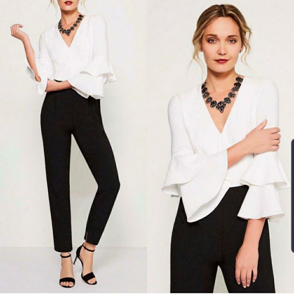 NWT Maggie London Black and White Jumpsuit
